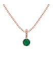 May Birthstone Silver Necklace SPE-5703